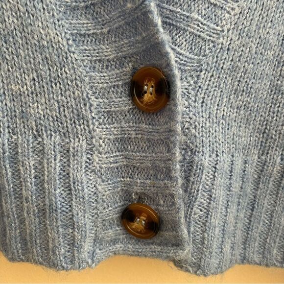 Anthropologie light blue cardigan wool blend Women’s XS (oversized) - Picture 6 of 11